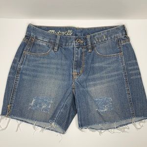 Madewell Distressed Denim Cutoff Shorts Size 24